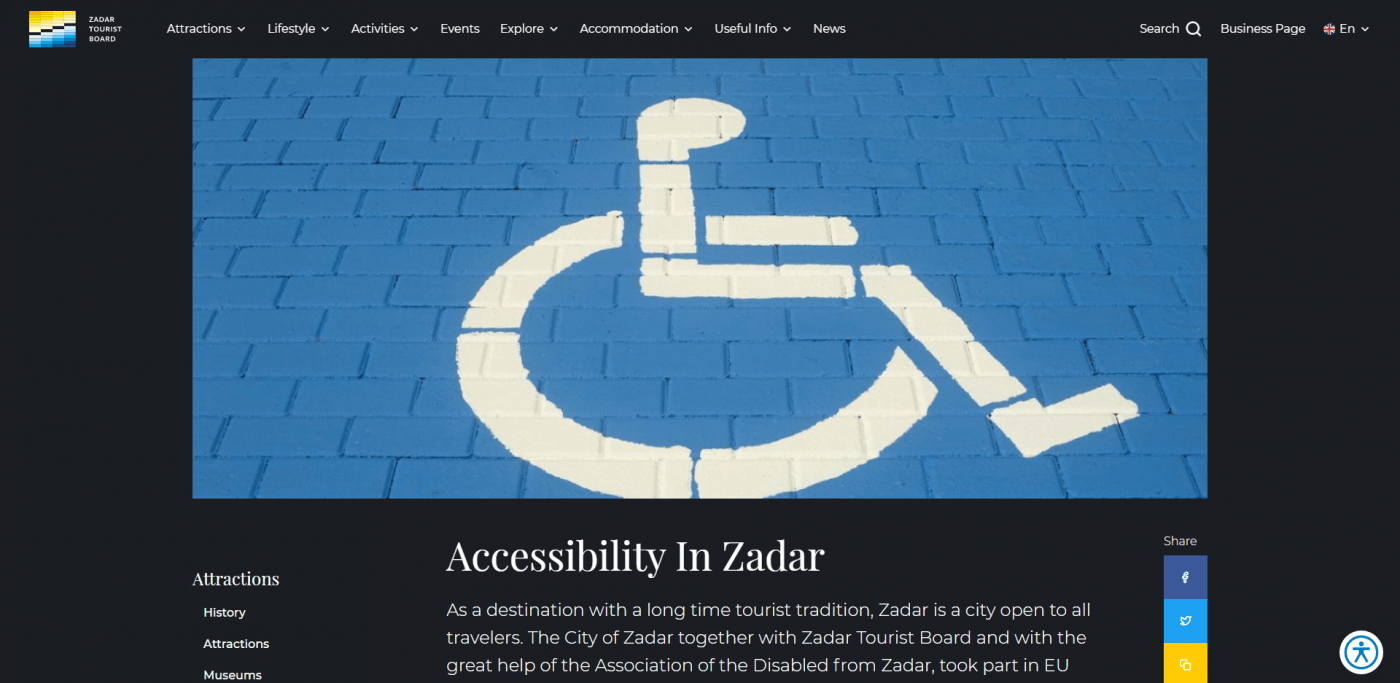 TZ grada Zadra prilagodila web stranicu osobama s invaliditetom