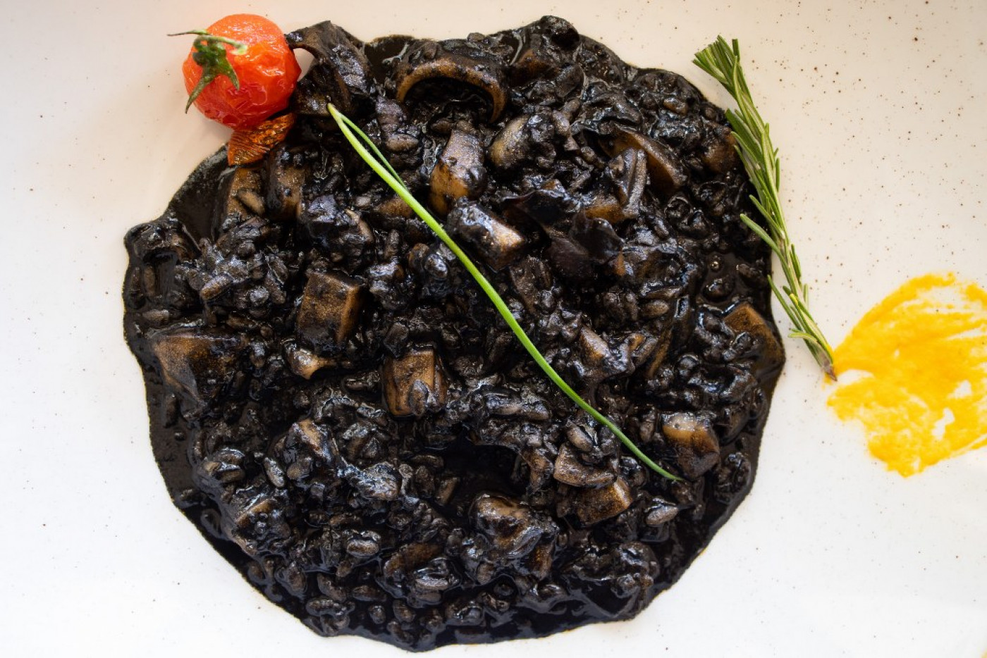 Black Cuttlefish Risotto at the &ldquo;Bruschetta&rdquo; Restaurant in Zadar