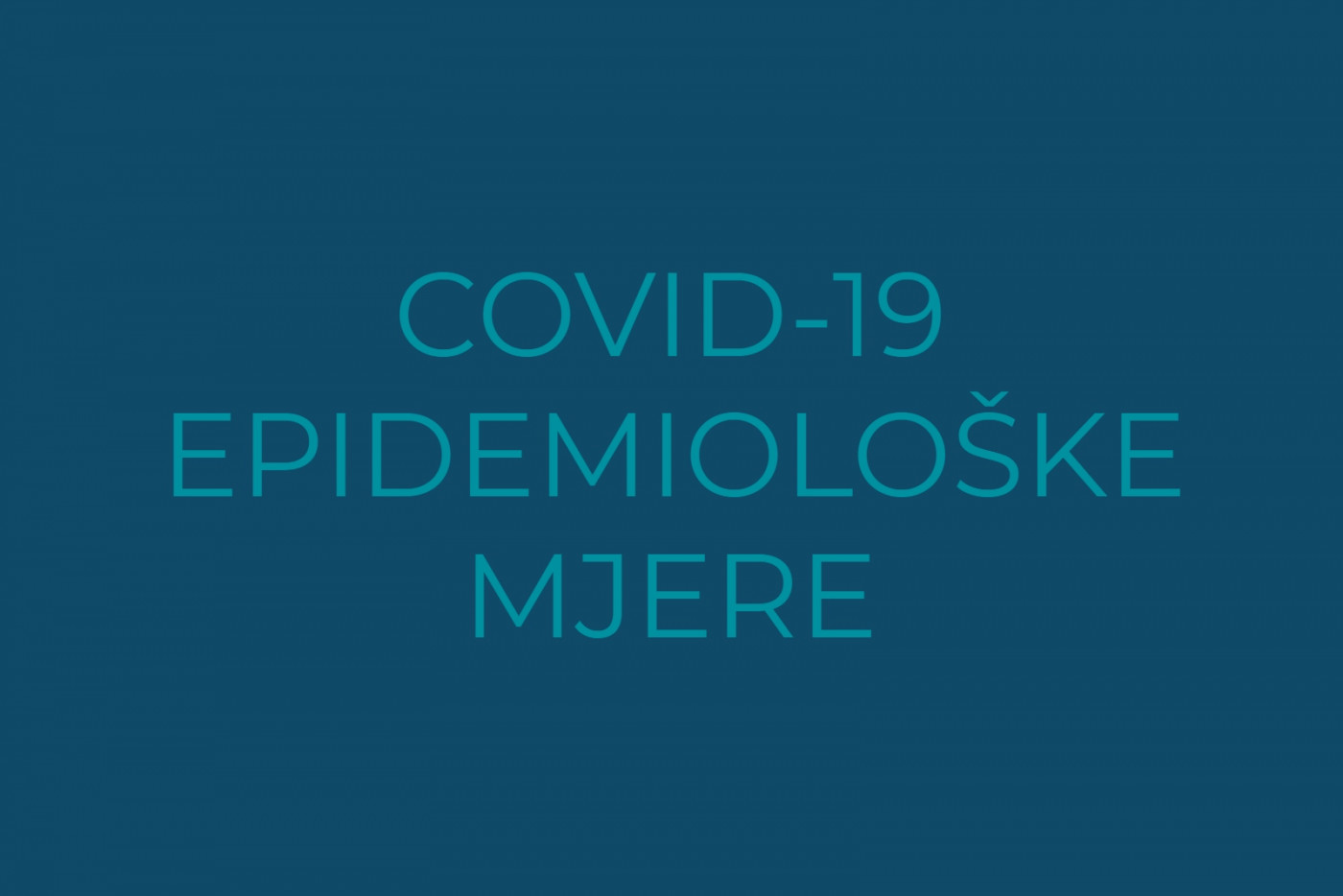 COVID-19 Epidemiological Measures
