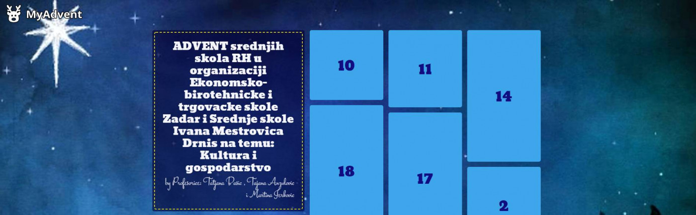 Nacionalni projekt - Advent srednjih &scaron;kola RH