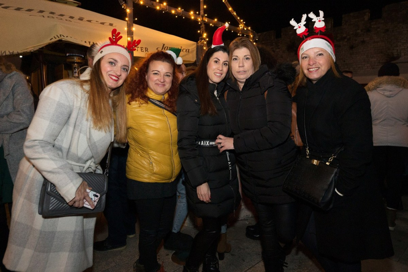 The Split Star Was Welcomed by the Crowded Christmas Market Square in Zadar