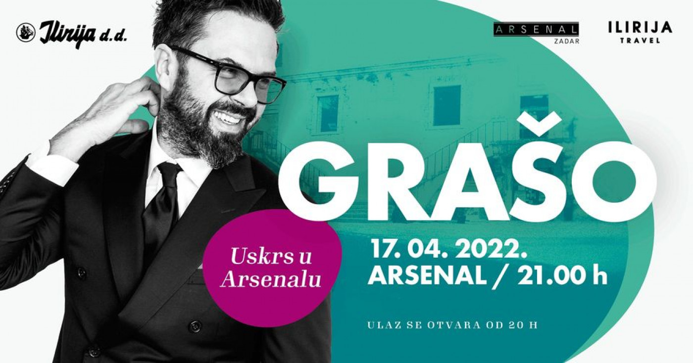 Concert Petar Grašo in Arsenal Events Zadar Tourist Board
