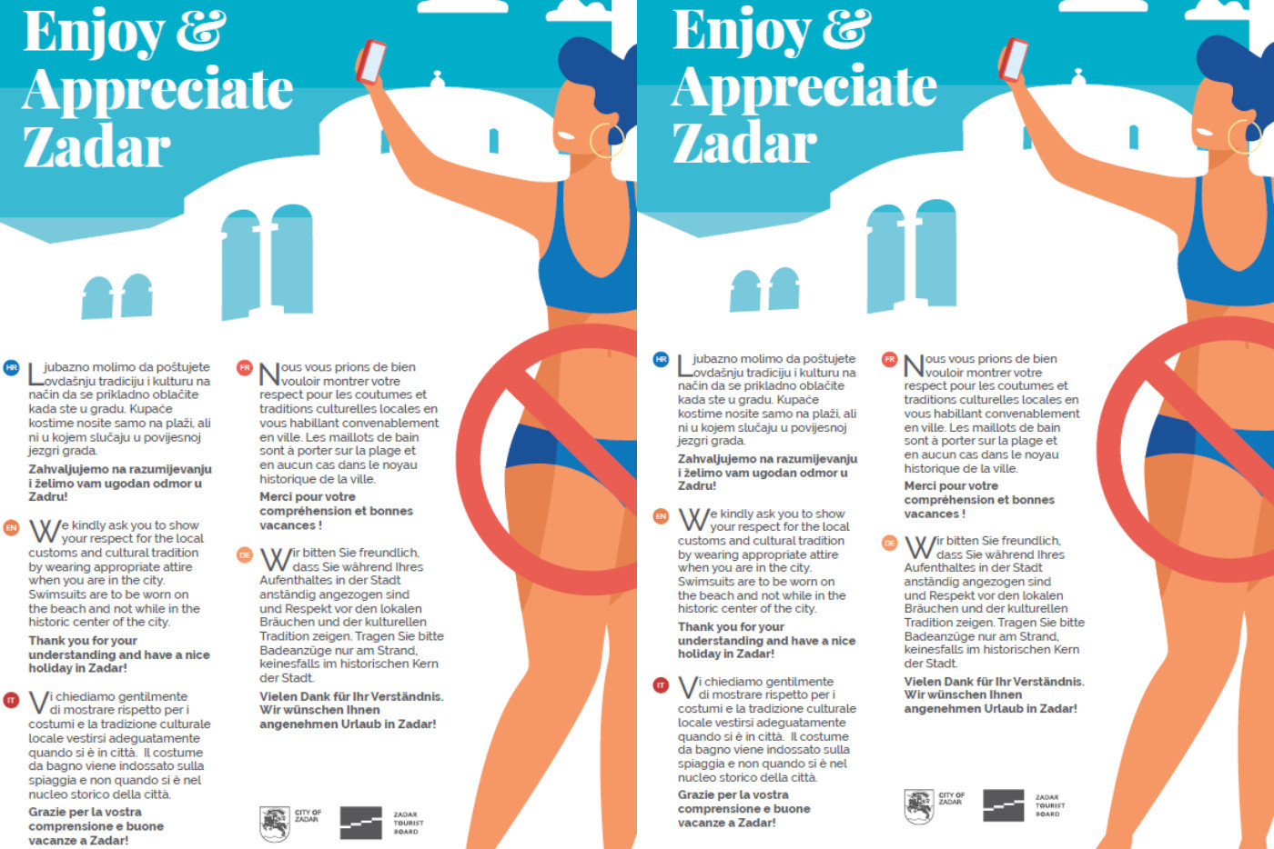 Notification to Tourists in Zadar