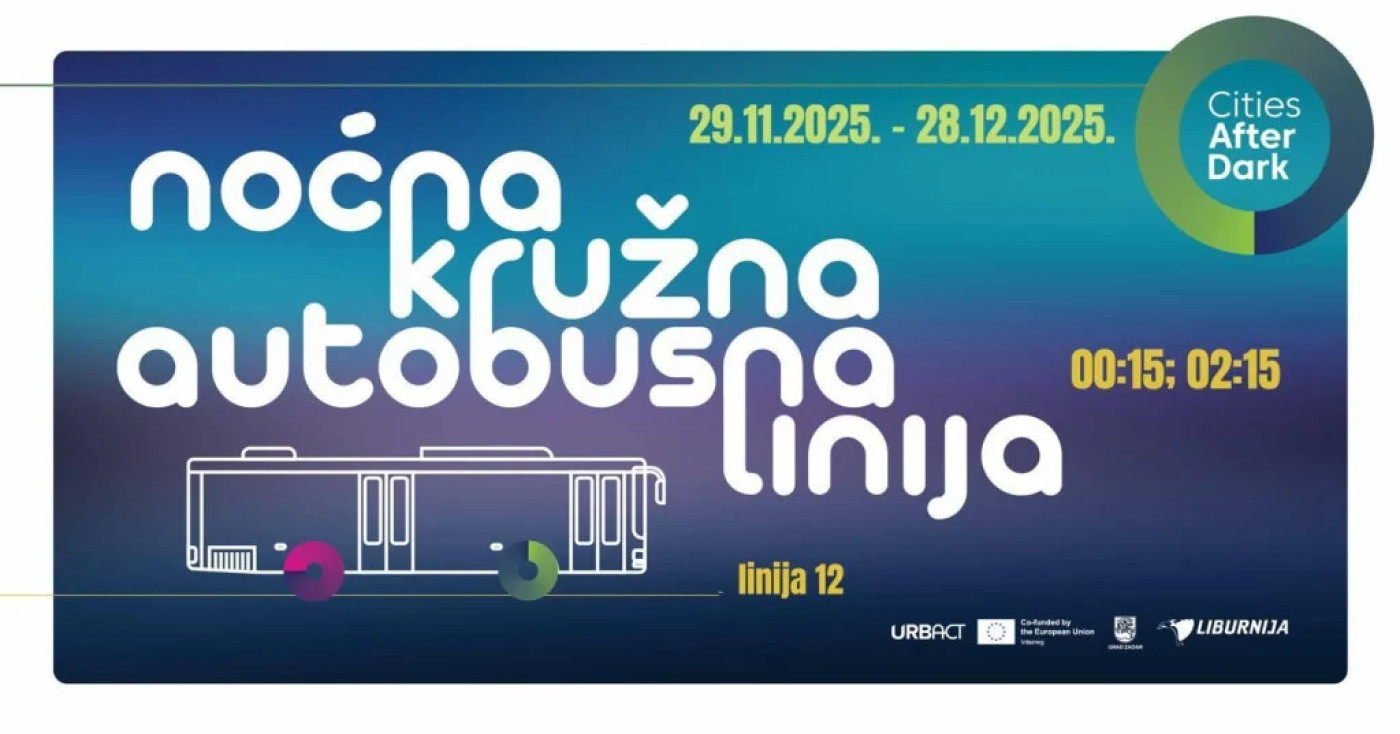 Besplatna noćna autobusna linija 12 tijekom Adventa u Zadru