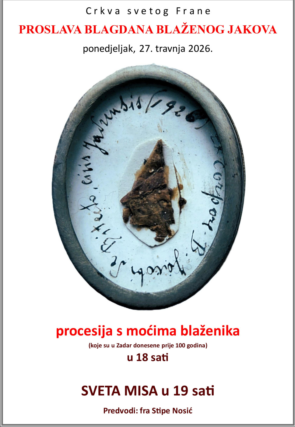 Proslava blagdana blaženog Jakova Zadranina