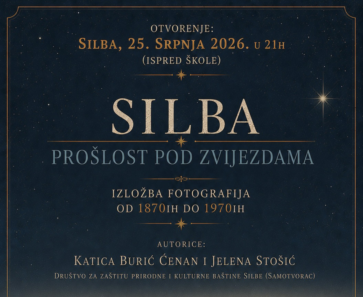 Izložba fotografija | Silba &ndash; Pro&scaron;lost pod zvijezdama